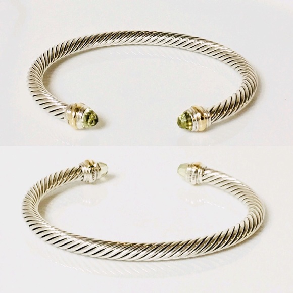 David Yurman Lemon Citrine Cable Cuff Bracelet - Picture 3 of 8